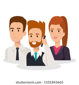 business people isometric avatars