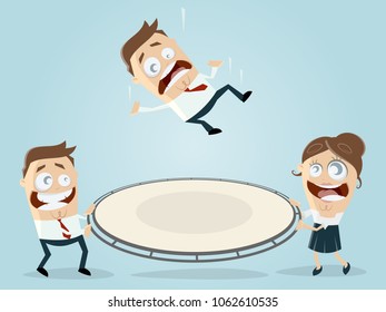 business people with life net