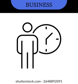 Business People Line Editable Icons set. Vector illustration in modern thin line style of business related icons: research, meeting, business communication, male and female avatars, team structure