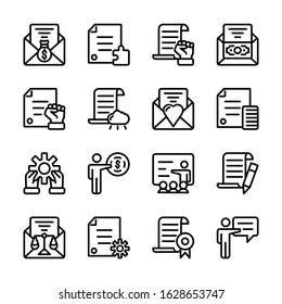 Business people line icons set vector illustration. Contains such icon as meeting, team, discussion, presentation and more. vector illustration. 11