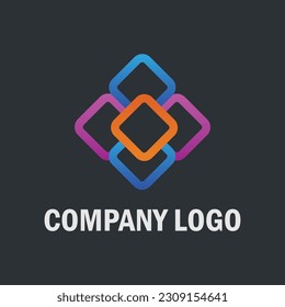 Business people line logo. Abstract group icon. Together concept. linear modern symbol. Networking sign. Friendship vector minimal illustration