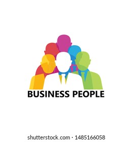 Business People Logo Template Design Vector, Emblem, Design Concept, Creative Symbol, Icon
