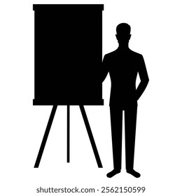 Business People Making Presentation, Coaching Silhouette