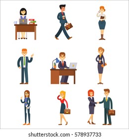 Business people man and woman vector illustration.