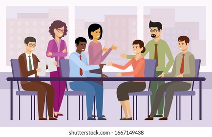 Meeting Cartoons Images, Stock Photos & Vectors | Shutterstock