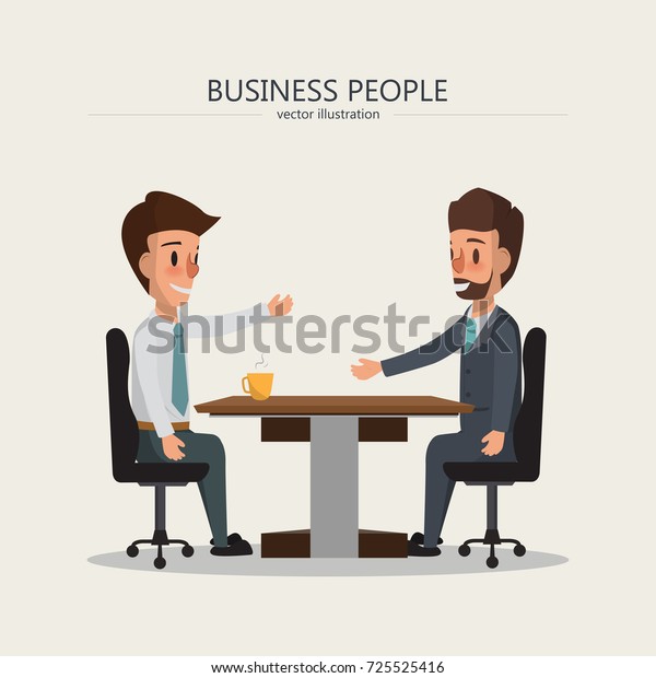 Business People Meeting Office Room Two Stock Vector