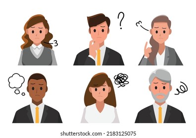 Business people negative ,Vector illustration cartoon character.