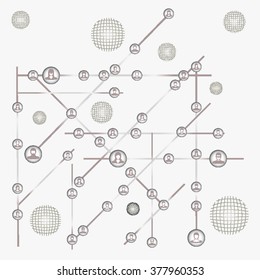 Business people network. Abstract vector illustration