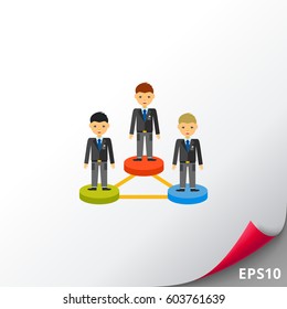 Business people network icon