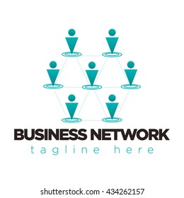 Business people network logo