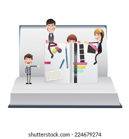 Business people with notebook