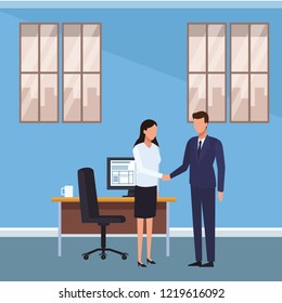 Business people and office