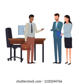 Business people and office
