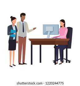 Business people and office