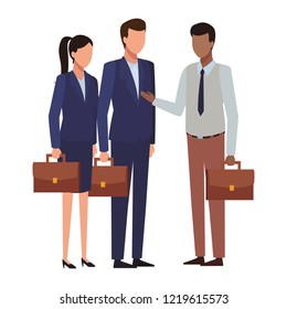Business people and office elements