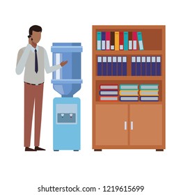 Business people and office elements