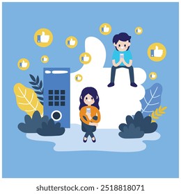 Business people office life,Freelance Work Flat Design on White Background.