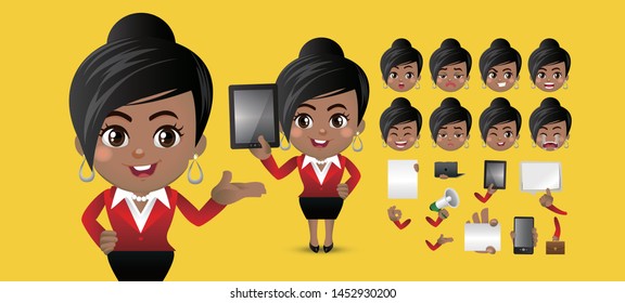 Business people in office style clothes. Build your personal design stock vector