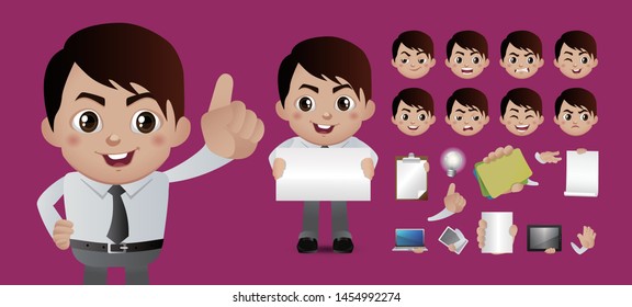 Business people in office style clothes. Build your personal design stock vector