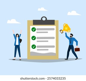 Business people in office wit working and creative design vector illustration for website and mobile app