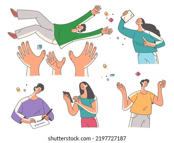 Business people office workers characters managers concept isolated set collection. Vector graphic design element illustration