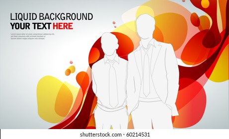 Business people on an abstract background. template