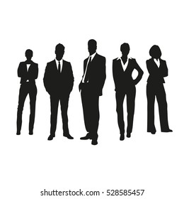 Business people on silhouettes