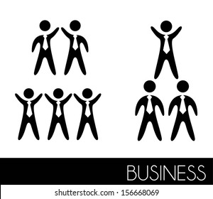 business people over white background vector illustration