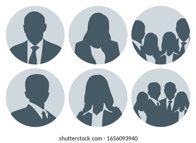 Business People Picture Placeholder Set