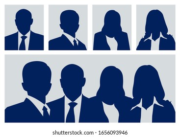 Business People Picture Placeholder Set