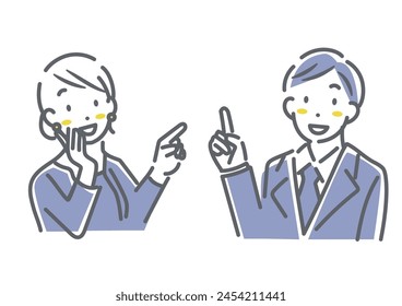 business people with pointing finger