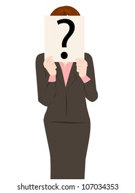 business people with question mark