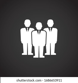 Business people related icon on background for graphic and web design. Creative illustration concept symbol for web or mobile app.
