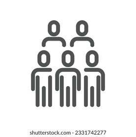 Business people related icon outline and linear vector.