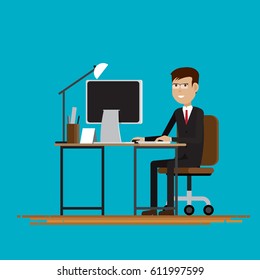 Business People in room,Vector illustration