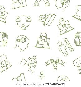 Diseño de patrones sin fisuras para la gente de negocios. Patrón de doodle de negocios.