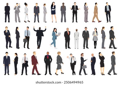 business people set businessman and businesswomen collection