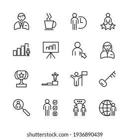 business people set icon, isolated business people set sign icon, vector illustration