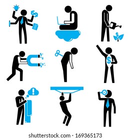 business people set, business solution concept