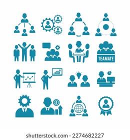 business people set vector icon
