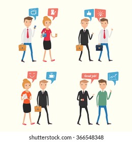 Business people set. Vector illustration