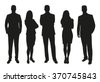 business people silhouette