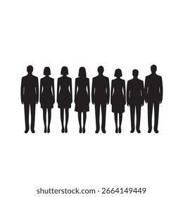 Business people, set of vector silhouettes
