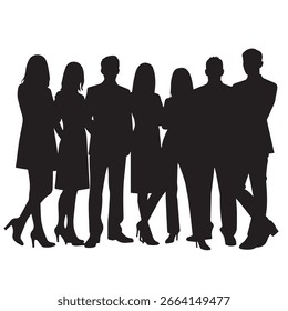 Business people, set of vector silhouettes
