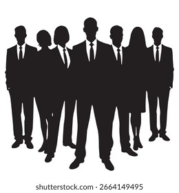 Gente de negocios, conjunto de siluetas de Vector
