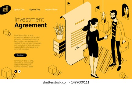 Business people shake hands after negotiation, came to agreement and completed the deal with a handshake. Flat design vector concept for web site and application design and presentation.