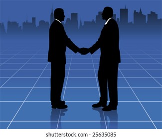 business people shake their hands