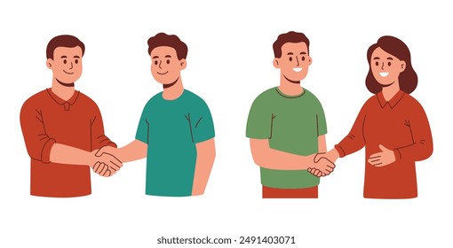 Business People Shaking Hands Over Deal and Agreement
