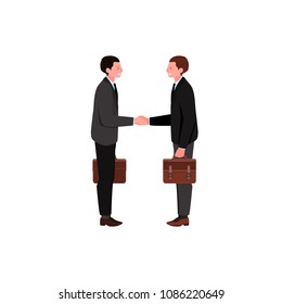 Business People Shaking Hands. Vector Illustration.