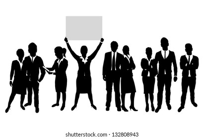 business people silhouette